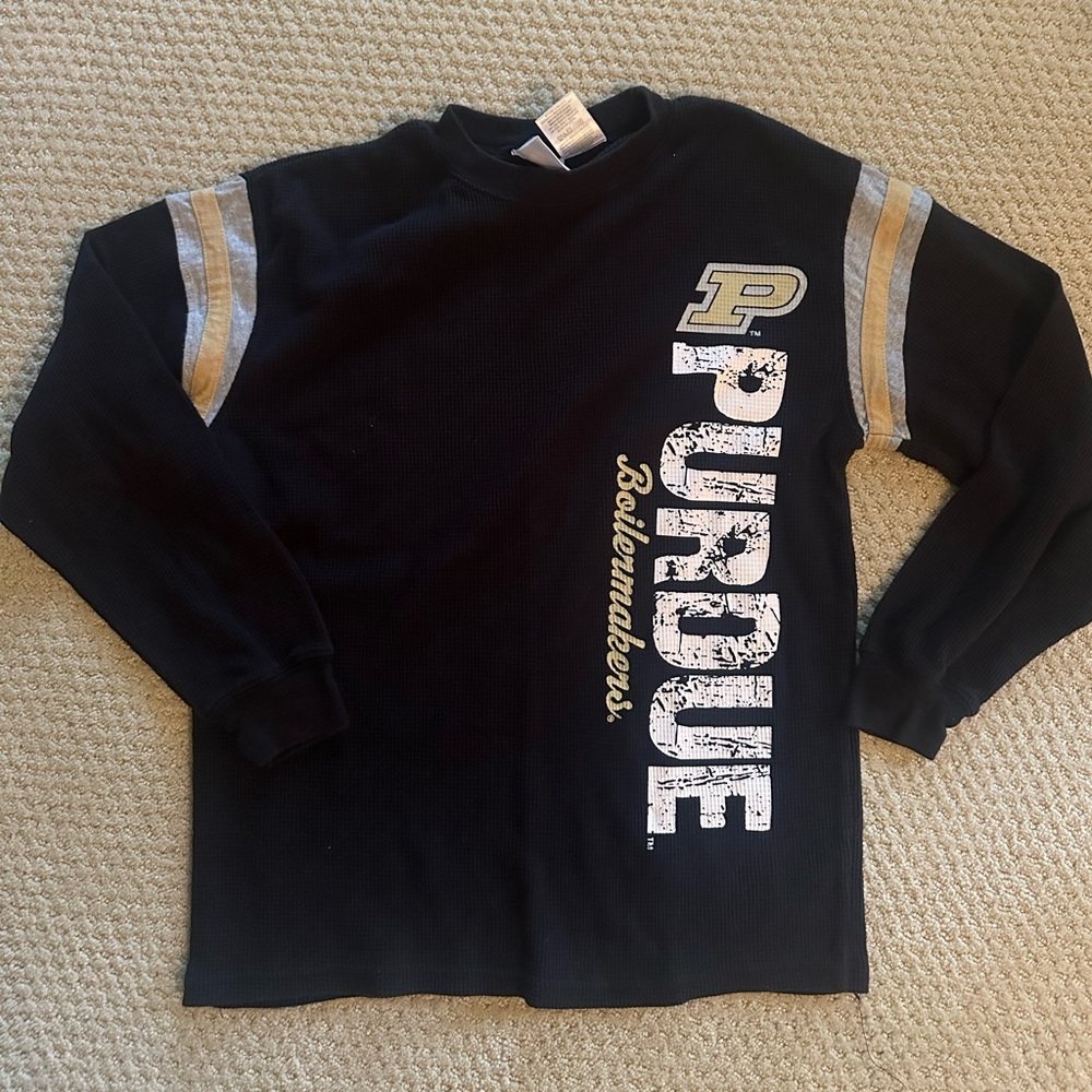 Purdue Boilermakers Long sleeve waffle shirt ~ Youth Boys L(10/12)